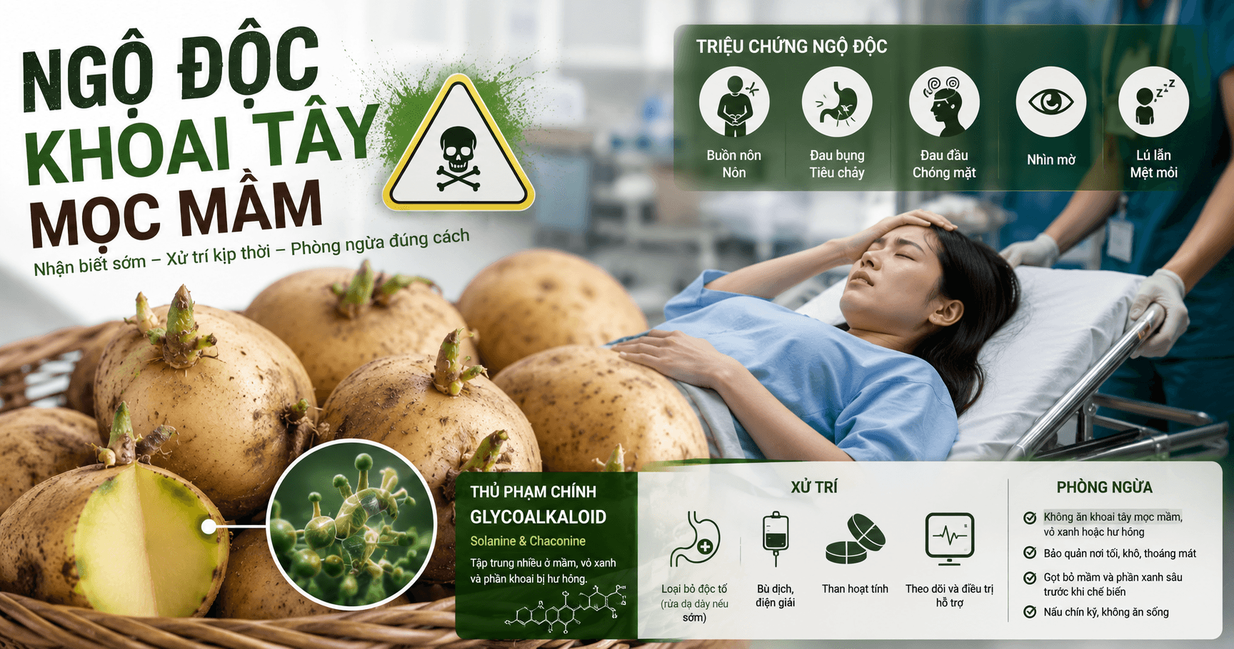NGỘ ĐỘC KHOAI TÂY MỌC MẦM